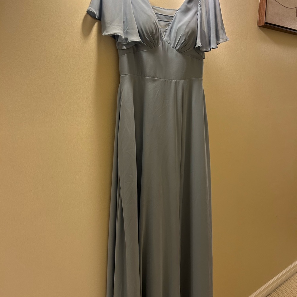 Azazie dusty blue Maxi Dress